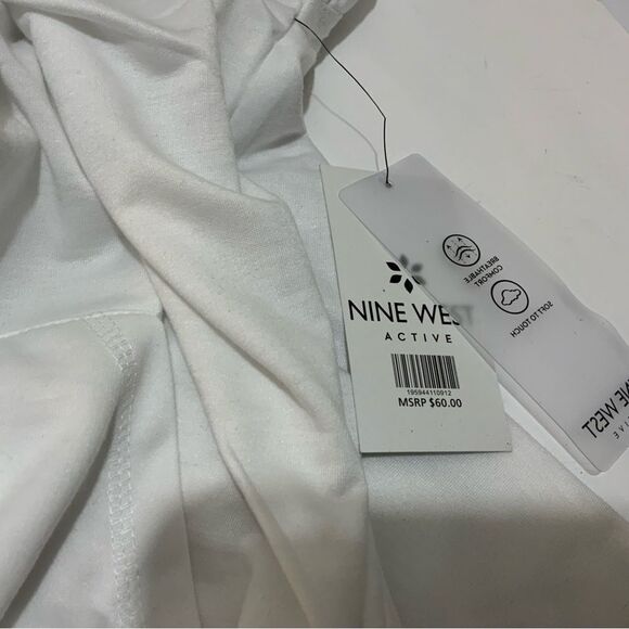 Nine West Active Hoodie Top  white zipper  size M NWT - Picture 10 of 11